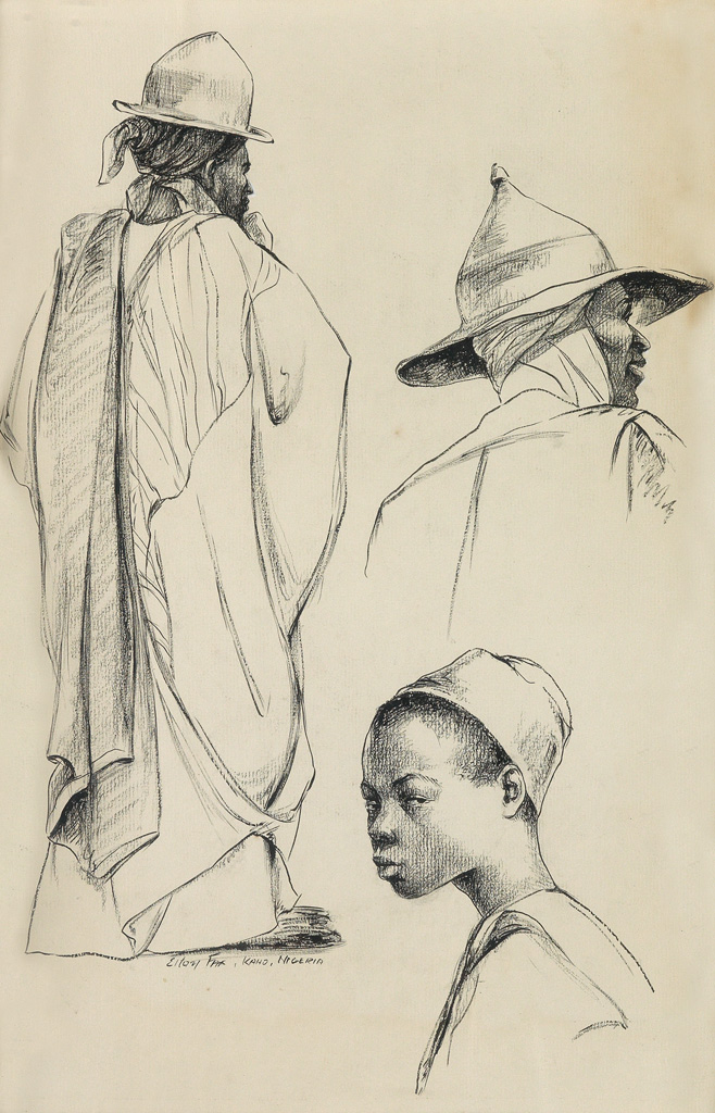 ELTON C. FAX (1909 - 1993) Fulani Herdsman and a Young Man of Kano.
